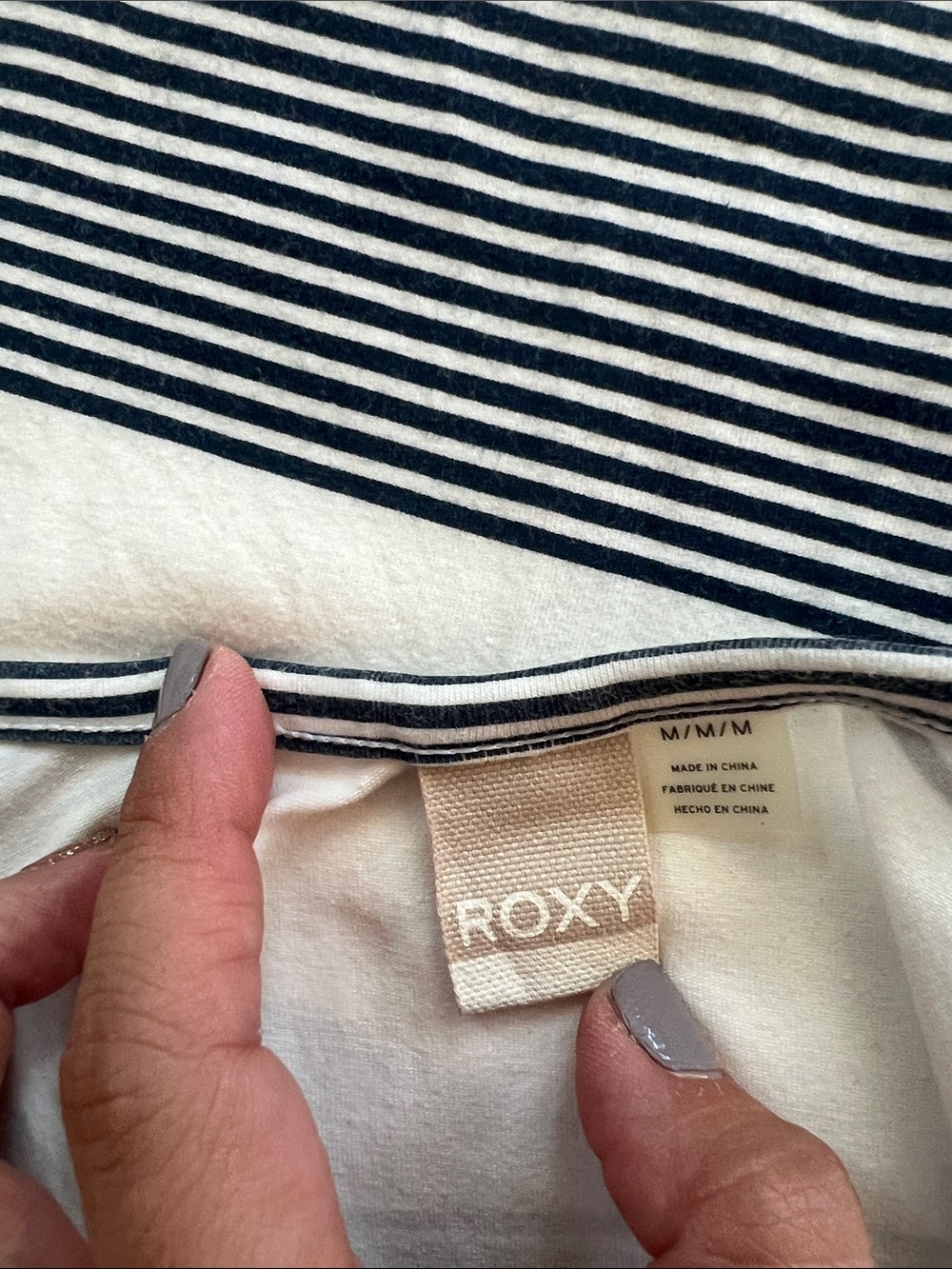 Roxy Off White & Navy Striped Tank Maxi Dress - Picture 9 of 10